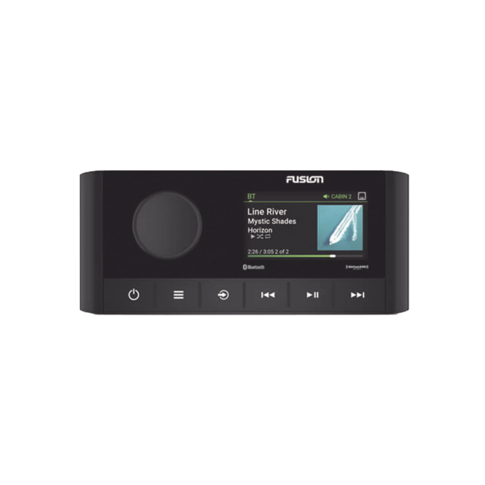 ESTÉREO MARINO FUSION SERIE RA210, CON PANTALLA A COLOR DE 2.7 CONEXIÓN AM/FM, BLUETOOTH, USB, IPHONE-Soluciones Marinas-GARMIN-Bsai Seguridad & Controles