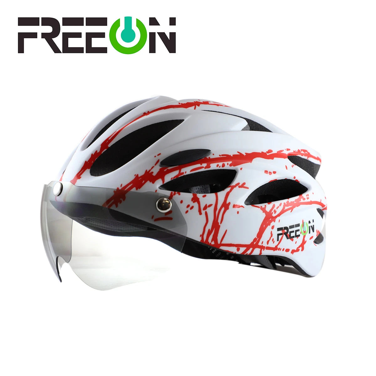 FREE ON CASCO ADULTO CON LENTES INTEGRADOS IMANTADOS UNITALLA COLOR BLANCO-Free On-FREEON-Bsai Seguridad & Controles