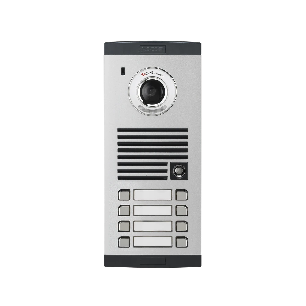 FRENTE DE CALLE PARA 8 APARTAMENTOS, COMPATIBLE CON MONITORES DE 4 HILOS, EXPANDIBLE A 20 O 32 DEPTOS-Porteros-KOCOM-Bsai Seguridad & Controles