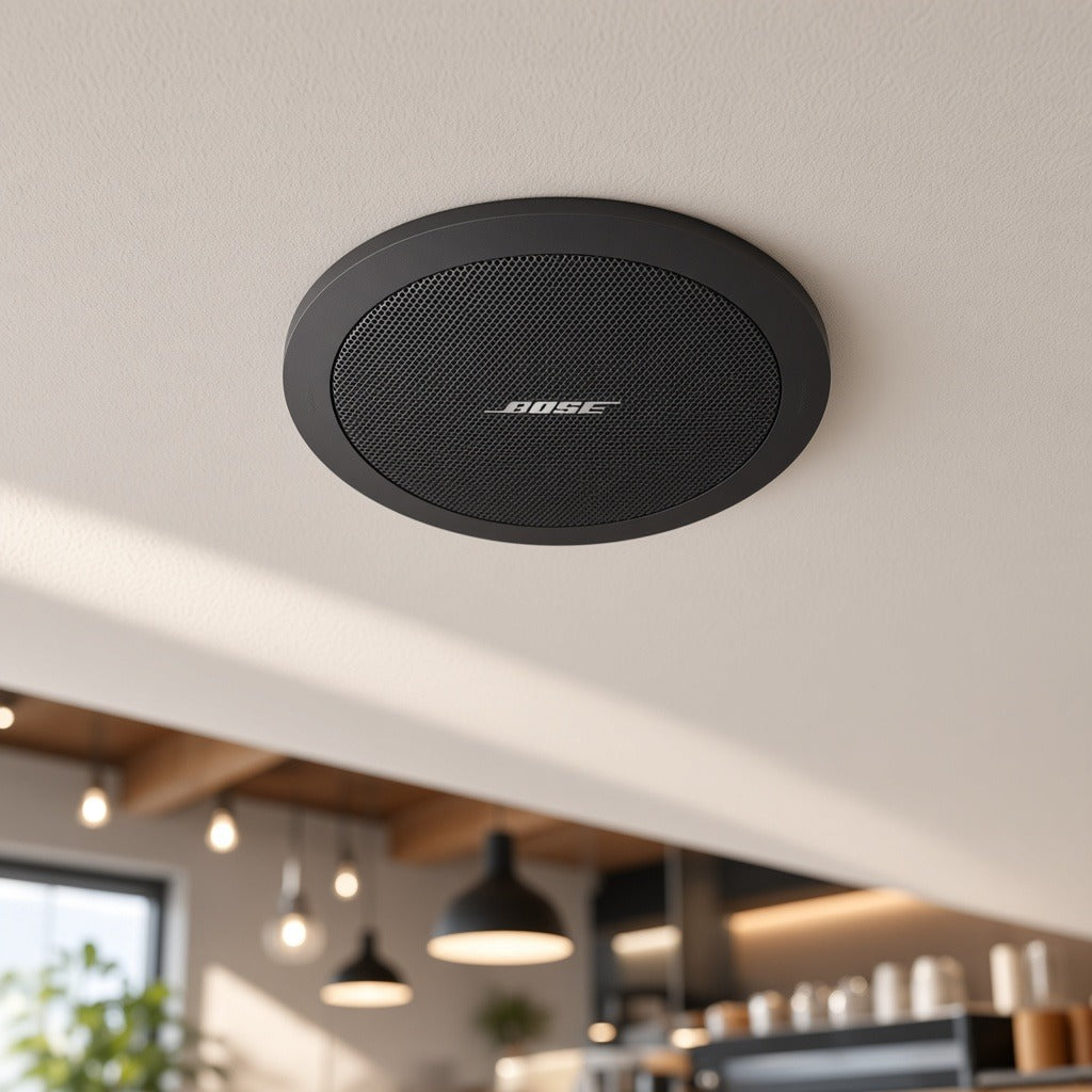 PAR DE ALTAVOZ DE TECHO | 2.25IN | FREESPACE | 16OHMS | 70/100V | COLOR NEGRO [FS2C] instalado