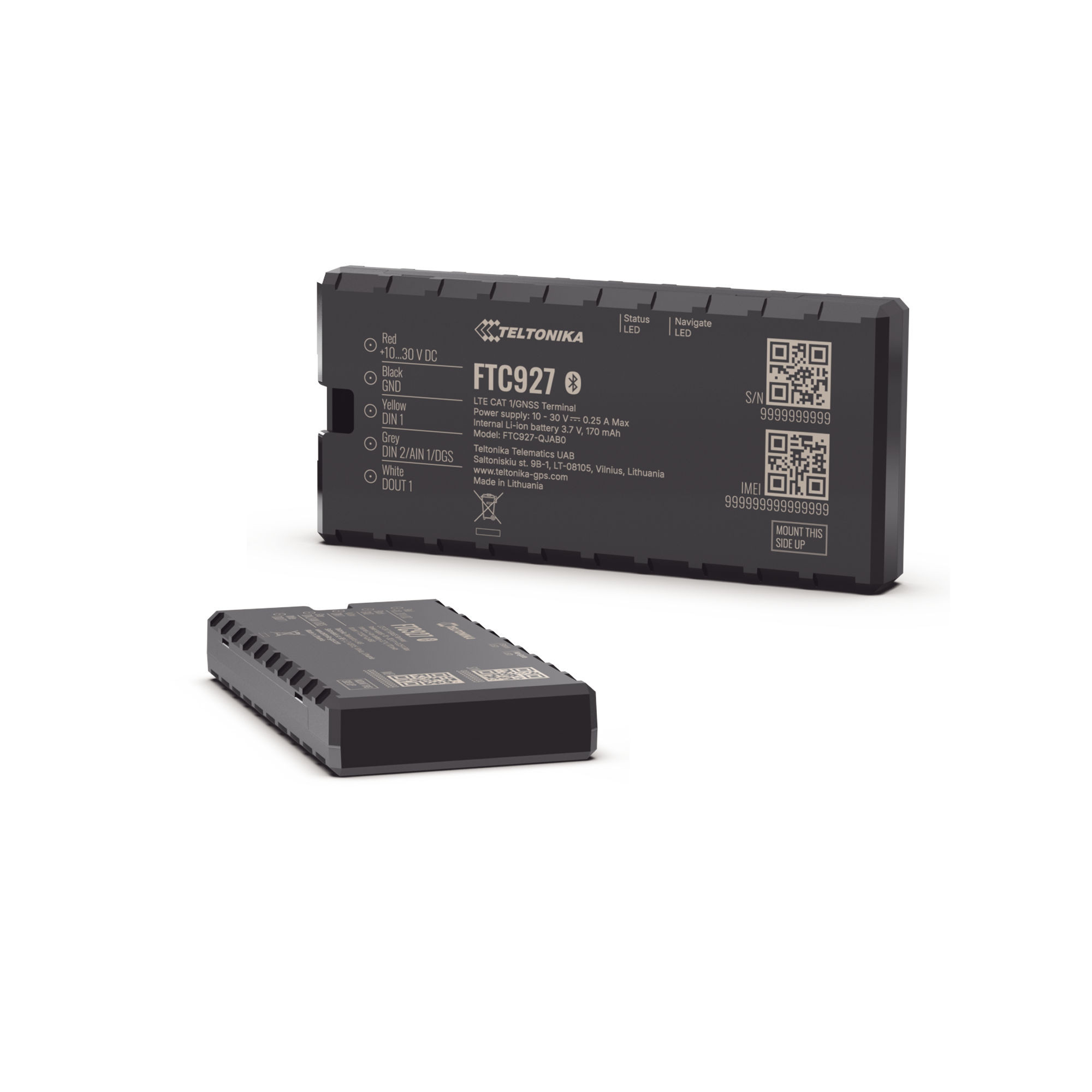 RASTREADOR GPS VEHICULAR 4G LTE CAT 1 / PRECISIÓN GNSS MEJORADA / DEAD RECKONING / BLUETOOTH® 5.4 LE / CONECTIVIDAD LTE Y GSM / SENSORES INTEGRADOS / COMPATIBILIDAD CON BEACONS Y SENSORES EXTERNOS / BATERÍA DE RESPALDO 170 MAH