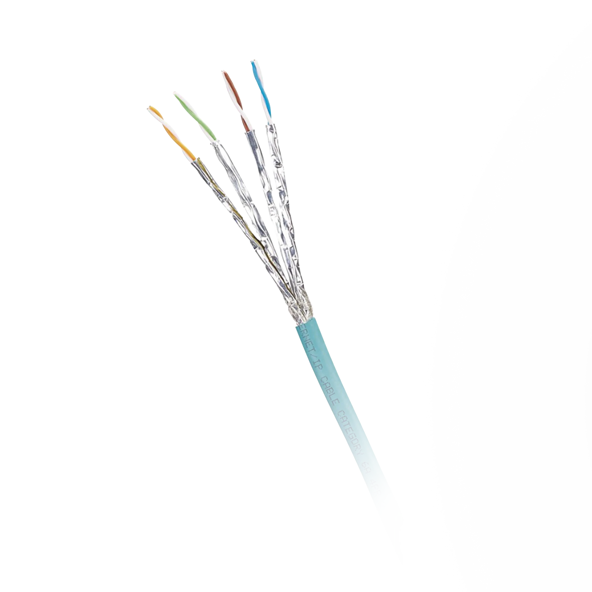 BOBINA DE CABLE BLINDADO S/FTP, CAT6A, USO INDUSTRIAL, MULTIFILAR (FLEXIBLE), COLOR AZUL CERCETA, BOBINA DE 500M-Cableado-PANDUIT-Bsai Seguridad & Controles