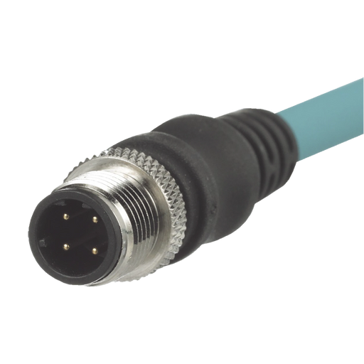 CABLE DE CONEXIÓN INDUSTRIALNET CAT5E, CON CONECTOR RECTO M12 D-CODE MACHO EN AMBOS EXTREMOS, BLINDADO S/FTP, FORRO TPO, COLOR AZUL CERCETA, 1 METRO-Patch Cords-PANDUIT-ICD11T1NTL1M-Bsai Seguridad & Controles