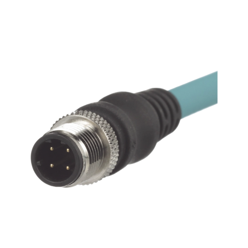 CABLE DE CONEXIÓN INDUSTRIALNET CAT5E, DE M12 D-CODE MACHO RECTO A M12 D-CODE MACHO ANGULADO, BLINDADO S/FTP, FORRO TPO, COLOR AZUL CERCETA, 1 METRO-Patch Cords-PANDUIT-ICD12T1NTL1M-Bsai Seguridad & Controles