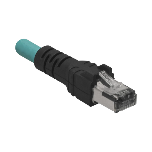 CABLE DE CONEXIÓN INDUSTRIALNET CAT5E, DE M12 D-CODE MACHO A PLUG RJ45, BLINDADO S/FTP, FORRO TPO, COLOR AZUL CERCETA, 1 METRO-Patch Cords-PANDUIT-ICD14T1NTL1M-Bsai Seguridad & Controles