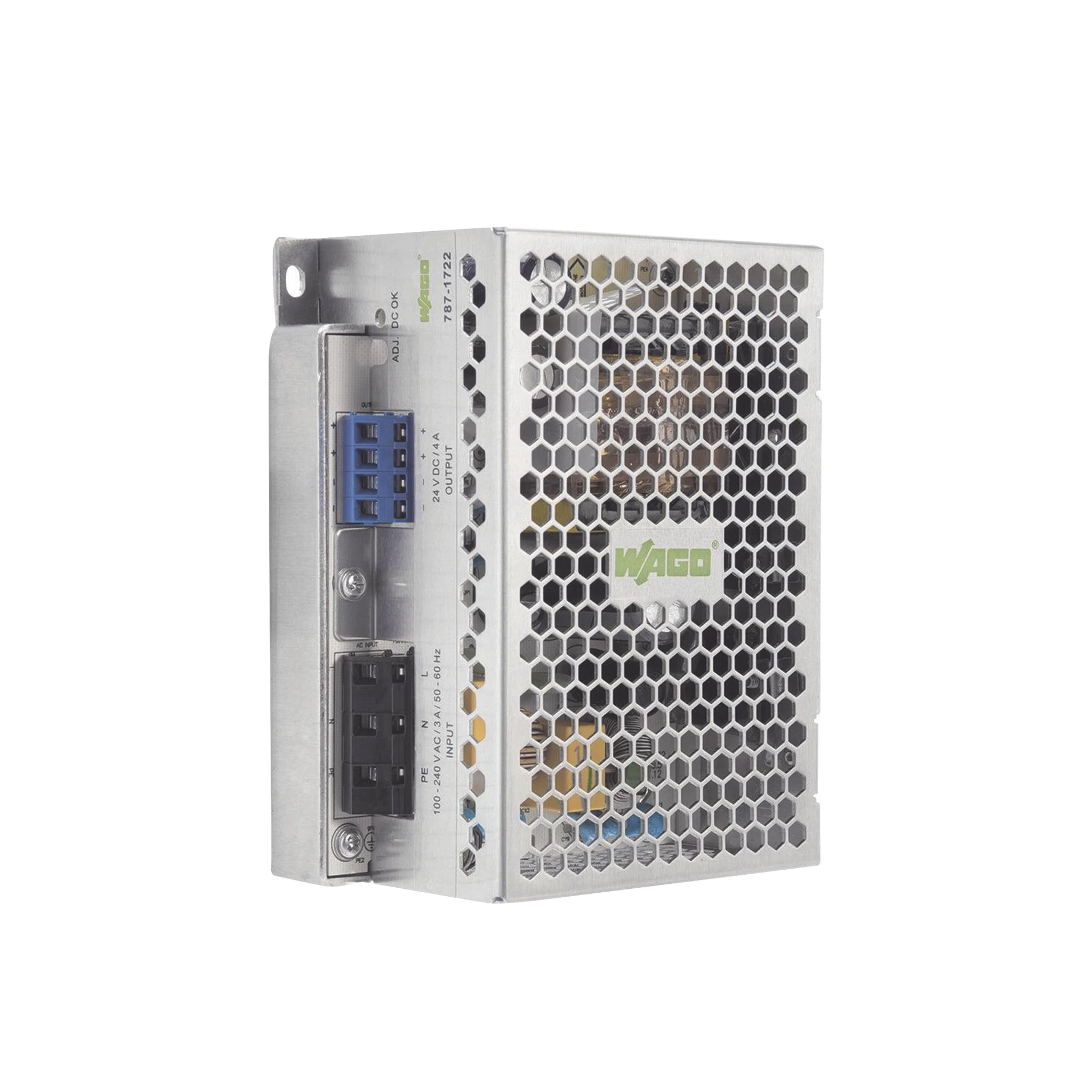 FUENTE DE ALIMENTACIÓN CON SINCRONIZACIÓN PRIMARIA; ECO; MONOFÁSICO; TENSIÓN DE SALIDA 24V DC; CORRIENTE DE SALIDA 5A; DC-OK LED-Accesorios-WAGO-Bsai Seguridad & Controles