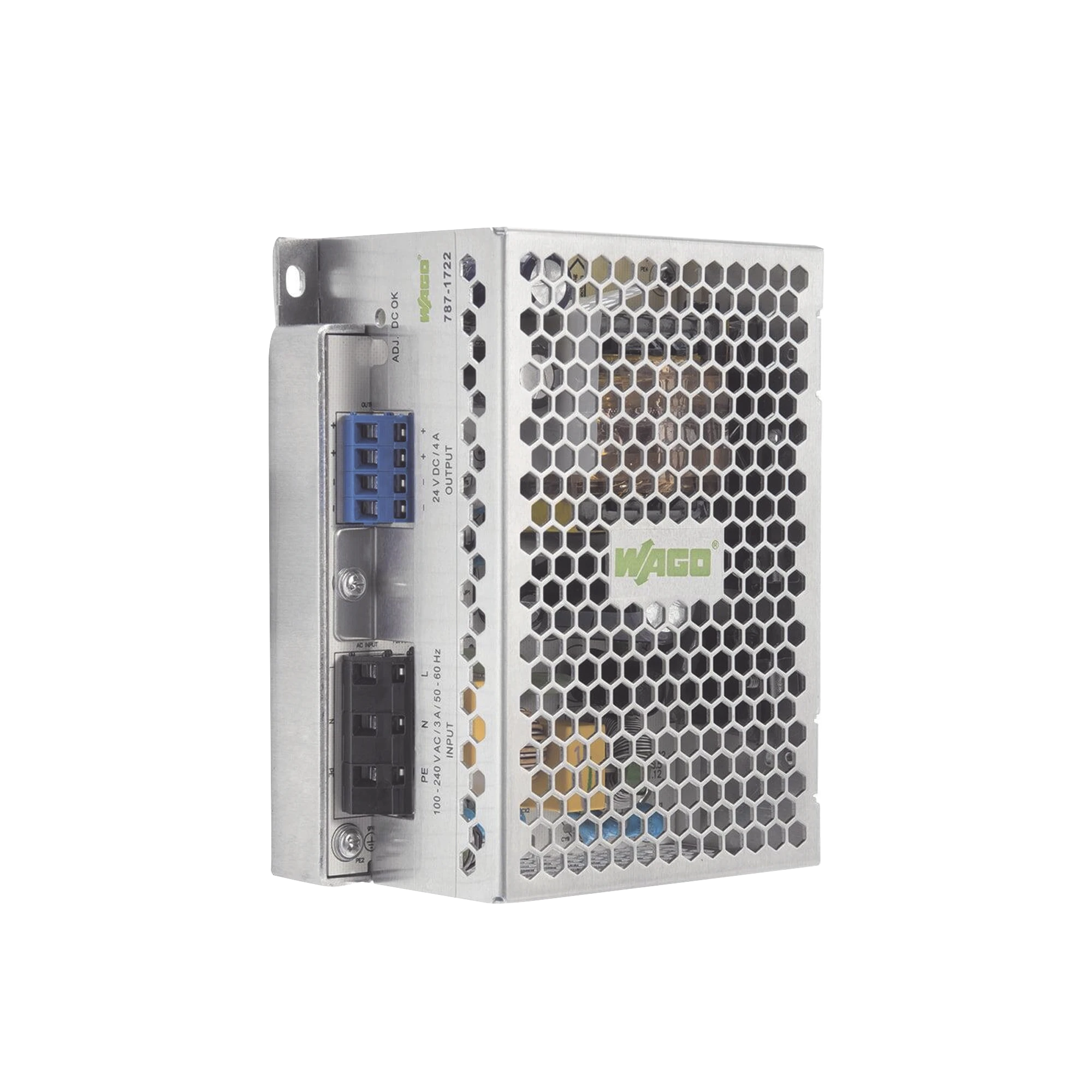 FUENTE DE ALIMENTACIÓN CON SINCRONIZACIÓN PRIMARIA; ECO; MONOFÁSICO; TENSIÓN DE SALIDA 24V DC; CORRIENTE DE SALIDA 5A; DC-OK LED-Accesorios-WAGO-Bsai Seguridad & Controles