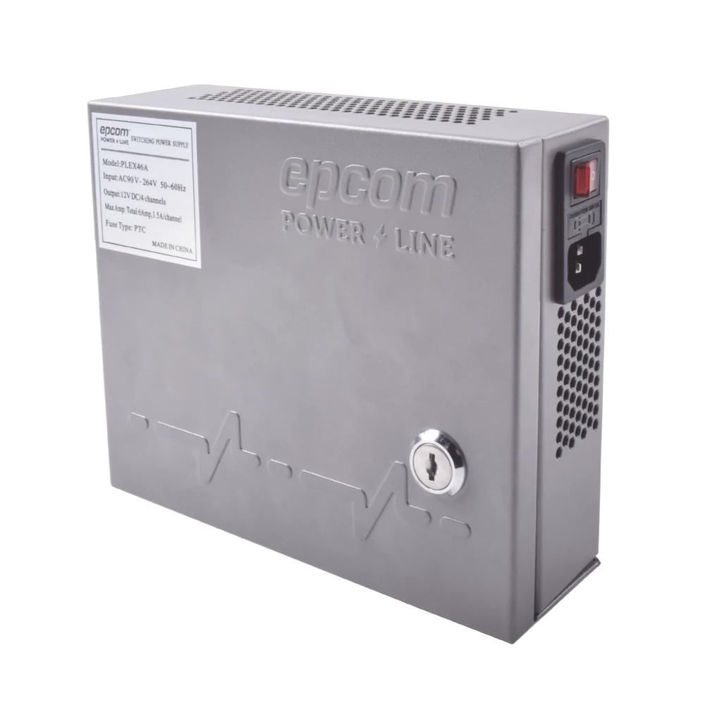 FUENTE DE ALIMENTACIÓN DE ALTO RENDIMIENTO DE 11 - 15 VCD @ 6 AMPER, CON CAPACIDAD DE 4 A 8 CÁMARAS-Energía-EPCOM POWERLINE-Bsai Seguridad & Controles