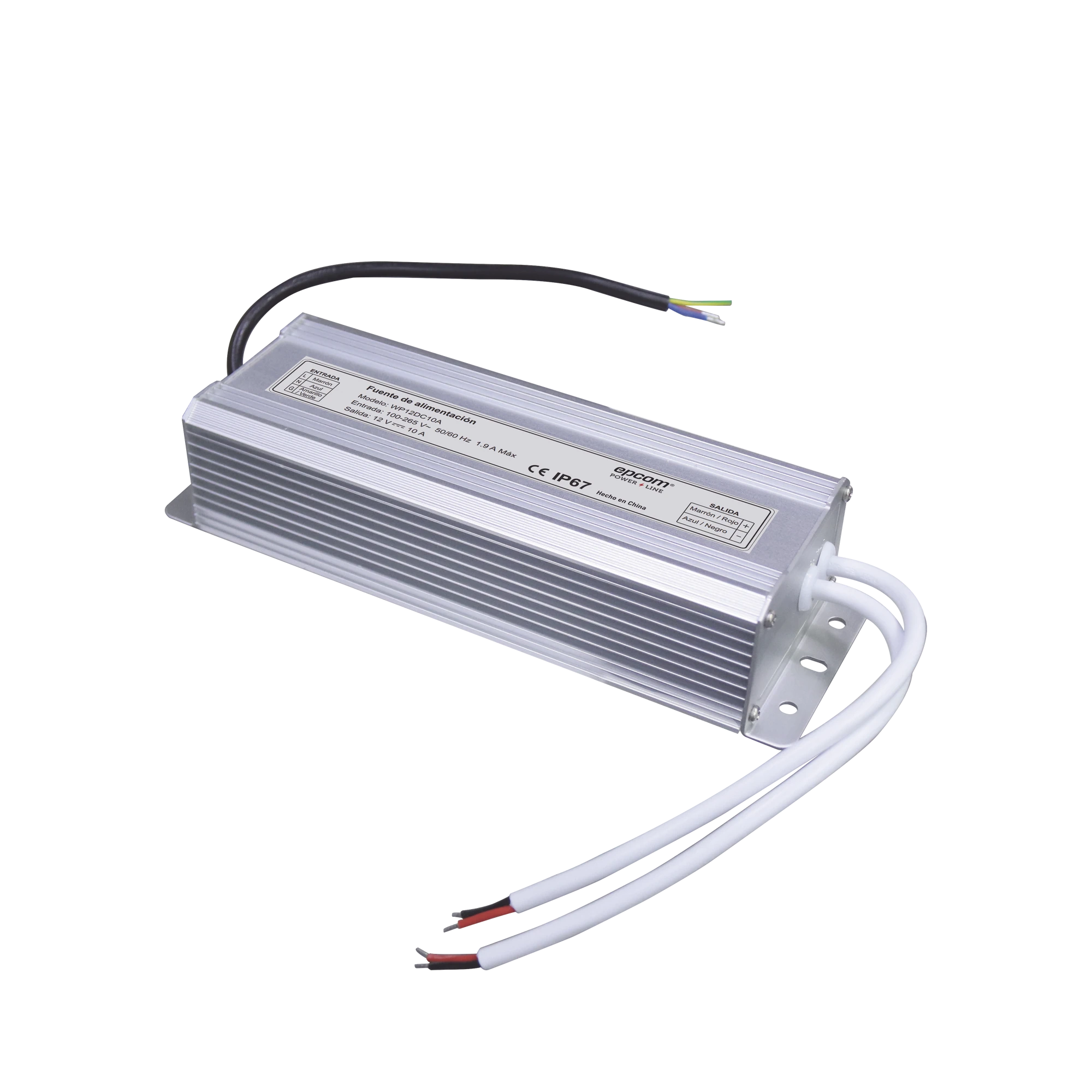 FUENTE DE ALIMENTACION PARA INTEMPERIE WATERPROOF 12 V @ 10 A-Fuentes de Poder-EPCOM POWERLINE-WP12DC10A-Bsai Seguridad & Controles