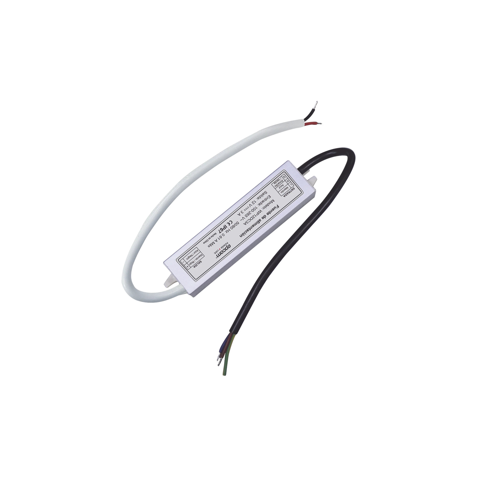 FUENTE DE ALIMENTACION PARA INTEMPERIE WATERPROOF 12 V @ 3 A-Fuentes de Poder-EPCOM POWERLINE-WP12DC3A-Bsai Seguridad & Controles