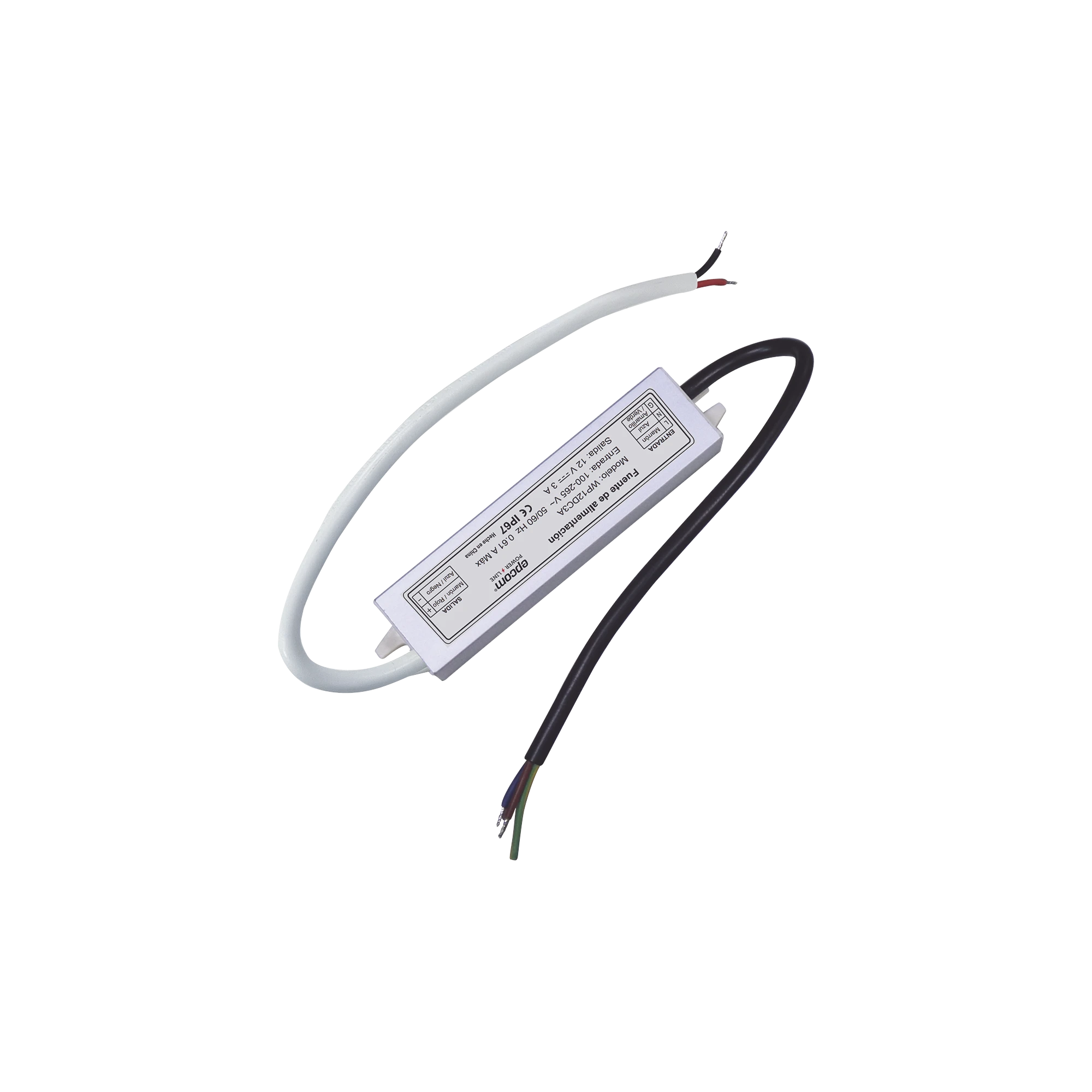 FUENTE DE ALIMENTACION PARA INTEMPERIE WATERPROOF 12 V @ 3 A-Fuentes de Poder-EPCOM POWERLINE-WP12DC3A-Bsai Seguridad & Controles
