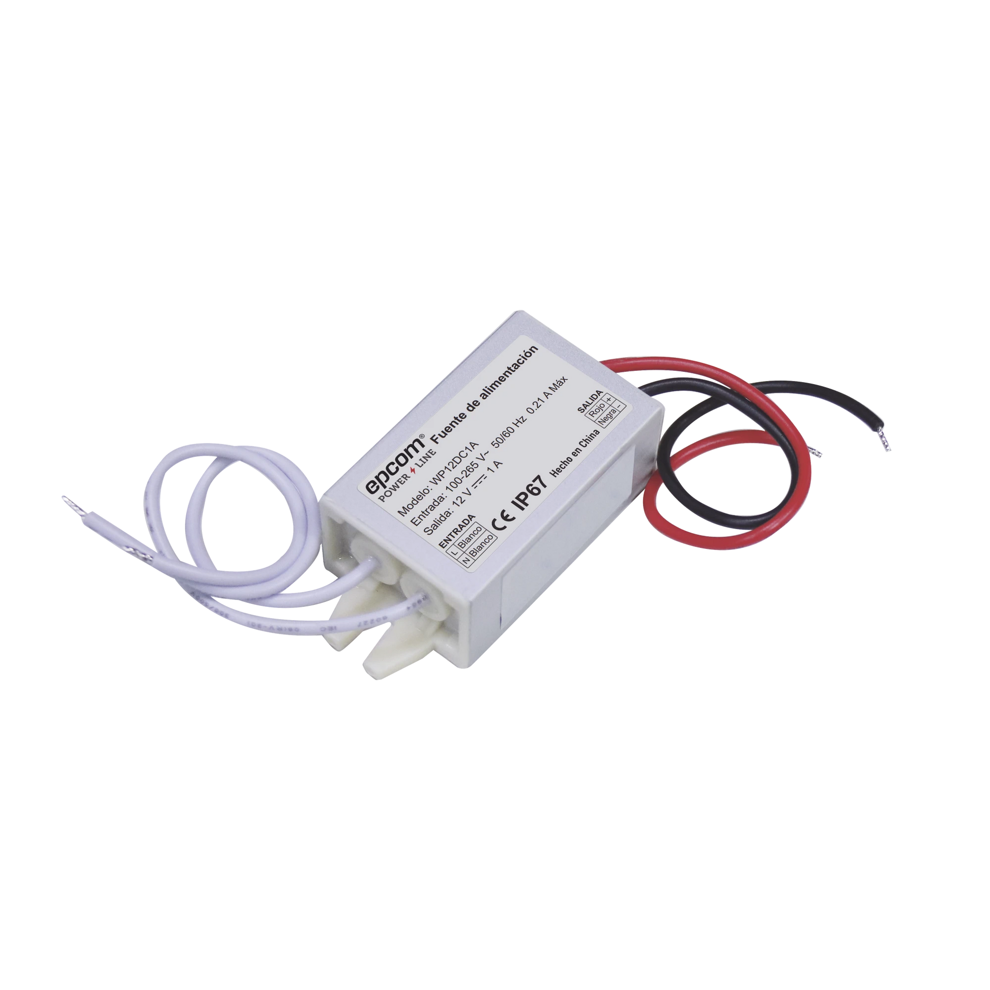 FUENTE DE ALIMENTANTACION PARA INTEMPERIE WATERPROOF 12 V @ 1 A-Fuentes de Poder-EPCOM POWERLINE-WP12DC1A-Bsai Seguridad & Controles