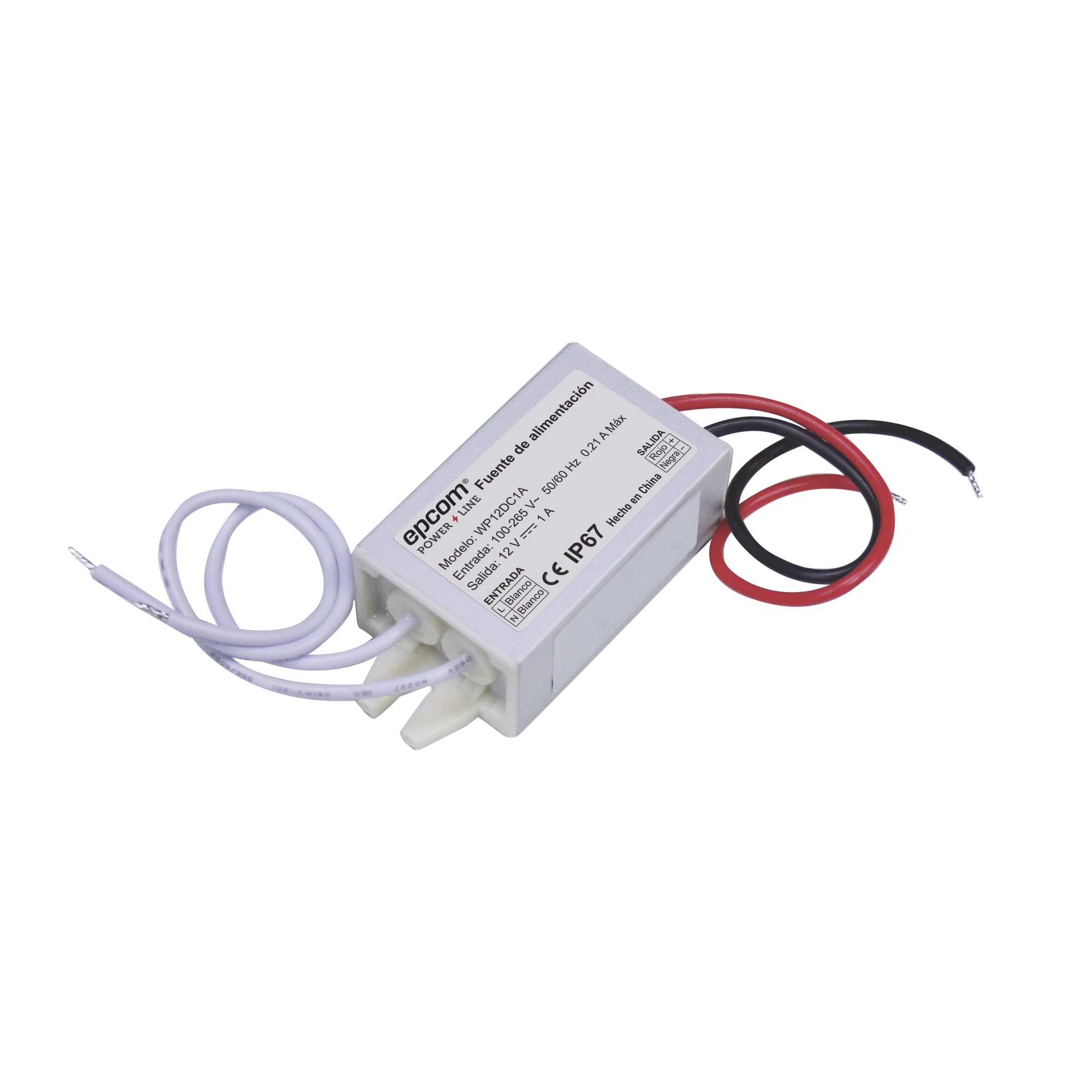 FUENTE DE ALIMENTANTACION PARA INTEMPERIE WATERPROOF 12 V @ 1 A-Fuentes de Poder-EPCOM POWERLINE-WP12DC1A-Bsai Seguridad & Controles
