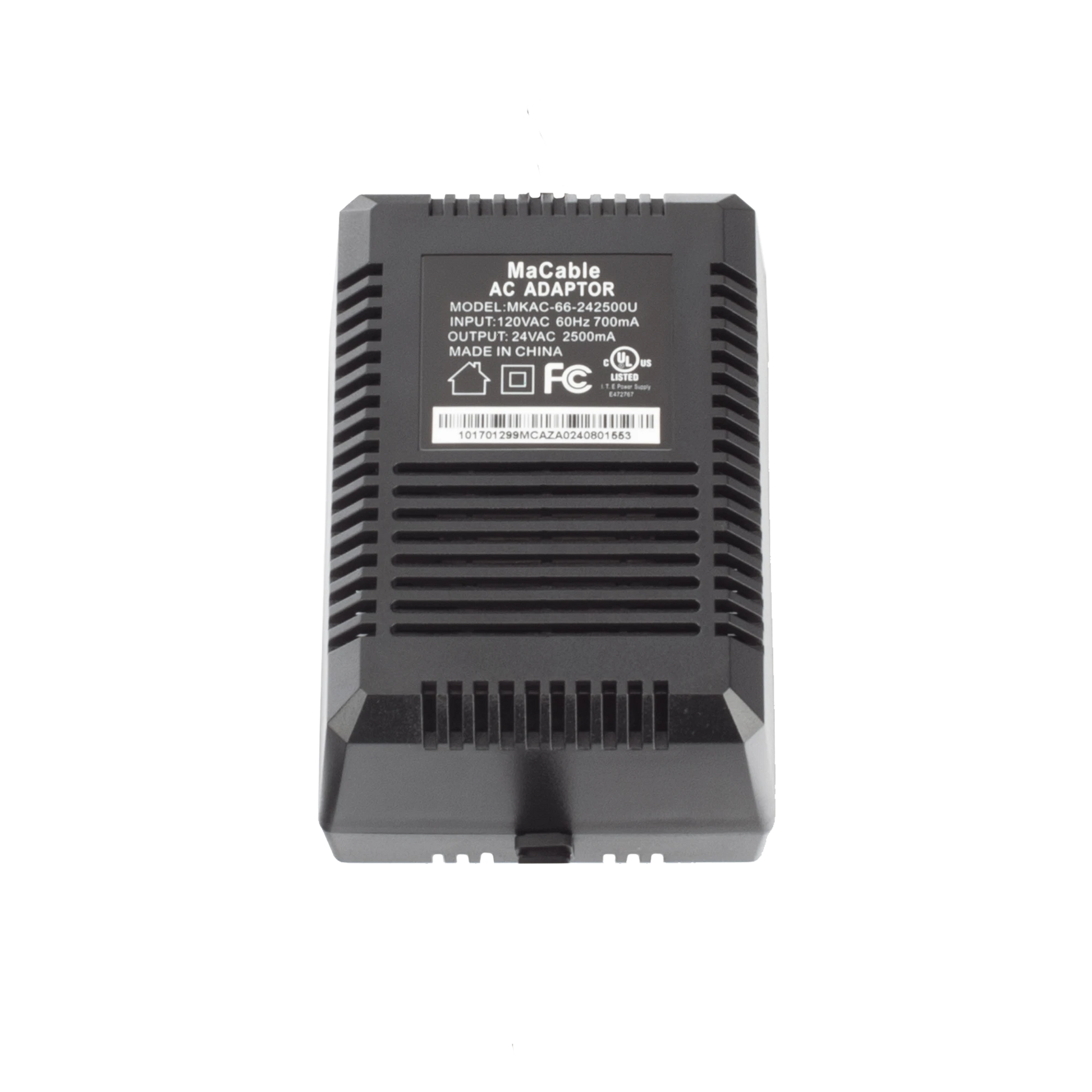 FUENTE DE PODER / 24 VCA / 2.5 AMP (60 VA) / MULTIPLES USOS / RECOMENDADO PARA PTZ TURBOHD E IP / INTERIOR-Energía-HIKVISION-MKAC-66-242500U-Bsai Seguridad & Controles