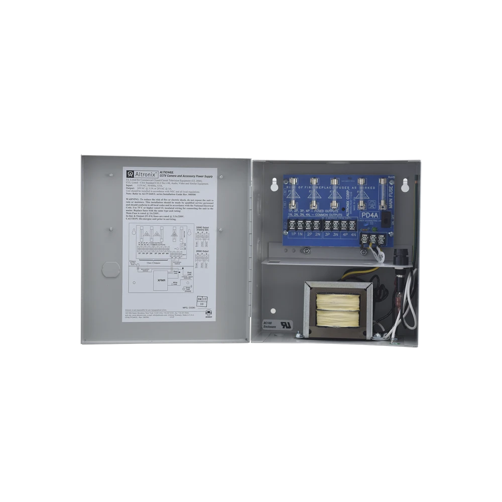 FUENTE DE PODER ALTRONIX DE 24 VCA @ 3.5 AMPER O 28 VCA @ 3.0 AMPER, PARA 4 CÁMARAS, CON VOLTAJE DE ENTRADA DE 115 VCA-Energía-ALTRONIX-Bsai Seguridad & Controles