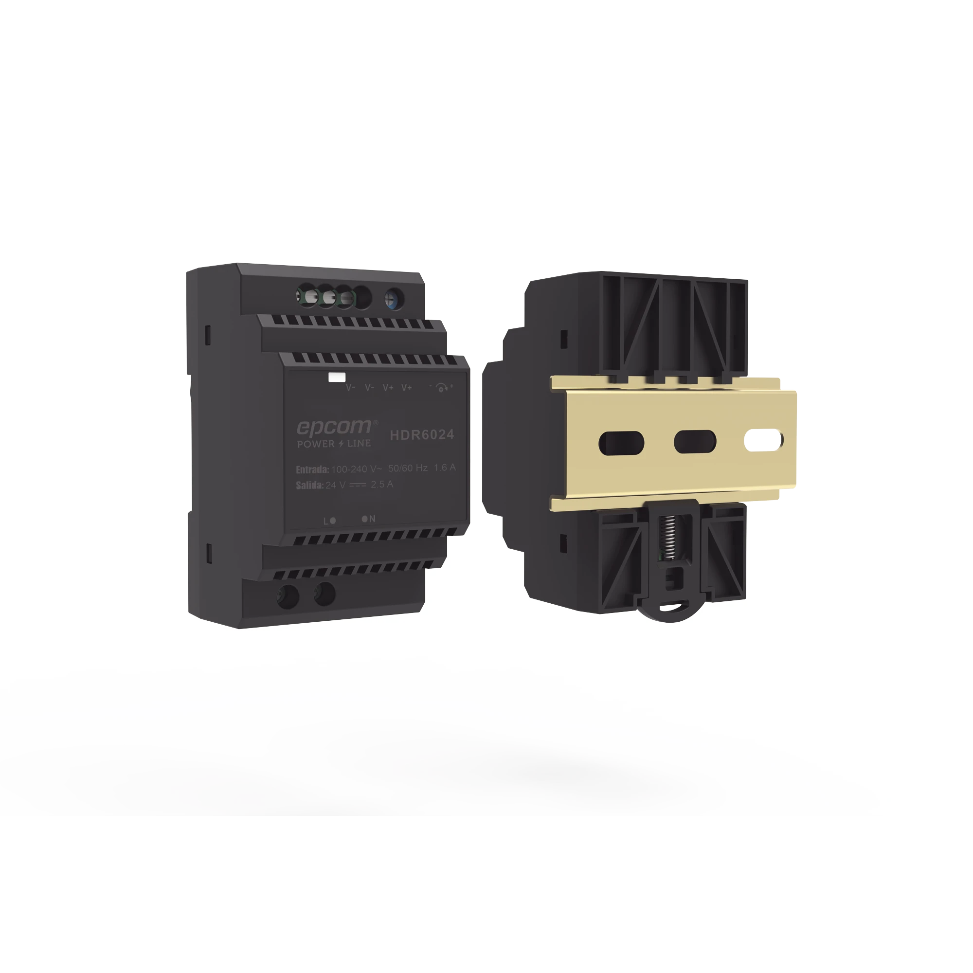 FUENTE DE PODER INDUSTRIAL ENTRADA: 100-240 VCA / SALIDA: 24 VCC/ 2.5 A/ 60 W/ RIEL DIN-Fuentes de Poder-EPCOM POWERLINE-Bsai Seguridad & Controles