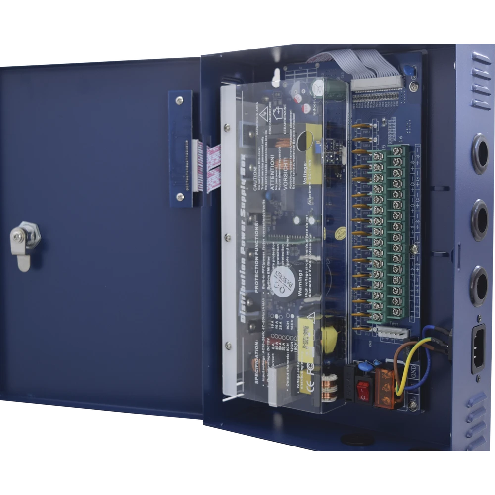 FUENTE DE PODER PROFESIONAL DE 12-14.8 VCD @ 16 AMPER ; PARA 16 CÁMARAS , VOLTAJE DE ENTRADA : 96-264 VCA-Energía-EPCOM POWERLINE-Bsai Seguridad & Controles
