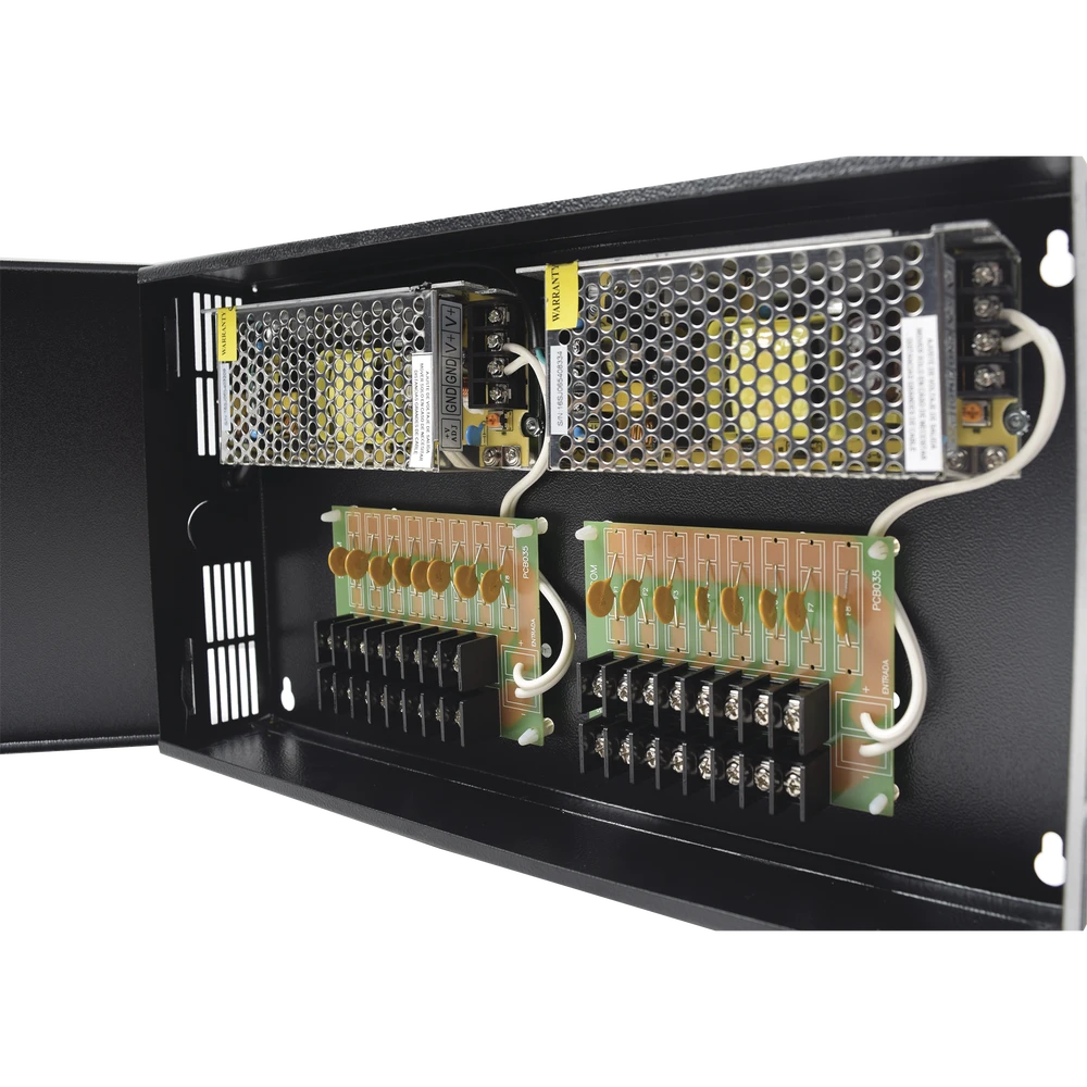 FUENTE DE PODER PROFESIONAL DE CCTV DE 12-13.2 VDC @ 10 A, 16 CÁMARAS, VOLTAJE DE ENTRADA: 100-240 VCA-Energía-EPCOM INDUSTRIAL-Bsai Seguridad & Controles