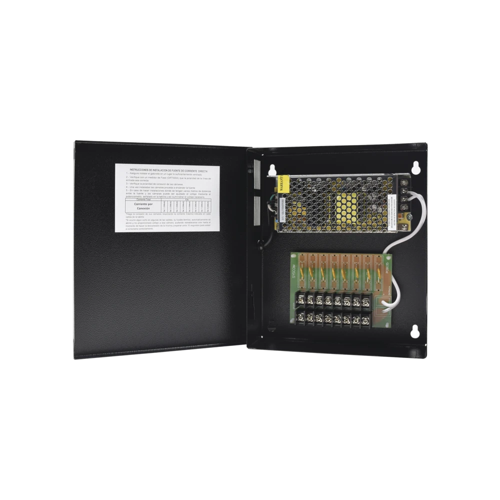 FUENTE DE PODER PROFESIONAL DE CCTV DE 12-13.2 VDC @ 5 A, 8 CÁMARAS, VOLTAJE DE ENTRADA: 100-240 VCA-Energía-EPCOM INDUSTRIAL-Bsai Seguridad & Controles