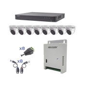 KIT TURBOHD 1080P / DVR 8 CANALES / 8 CÁMARAS EYEBALL (EXTERIOR 2.8 MM) / TRANSCEPTORES / CONECTORES / FUENTE DE PODER PROFESIONAL HASTA 15 VCC PARA LARGA DISTANCIA-Kits- Sistemas Completos-EPCOM PROFESSIONAL-Bsai Seguridad & Controles