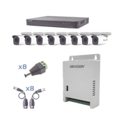 KIT TURBOHD 1080P / DVR 8 CANALES / 8 CÁMARAS BALA (EXTERIOR 2.8 MM) / TRANSCEPTORES / CONECTORES / FUENTE DE PODER PROFESIONAL HASTA 15 VCC PARA LARGA DISTANCIAS-Kits- Sistemas Completos-EPCOM PROFESSIONAL-Bsai Seguridad & Controles