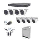 KIT TURBOHD 1080P / DVR 8 CANALES / 4 CÁMARAS BALA (EXTERIOR 2.8 MM) / 4 CÁMARAS EYEBALL (EXTERIOR 2.8 MM) / TRANSCEPTORES / CONECTORES / FUENTE DE PODER PROFESIONAL HASTA 15 VCC PARA LARGAS DISTANCIAS-Kits- Sistemas Completos-EPCOM PROFESSIONAL-Bsai Seguridad & Controles