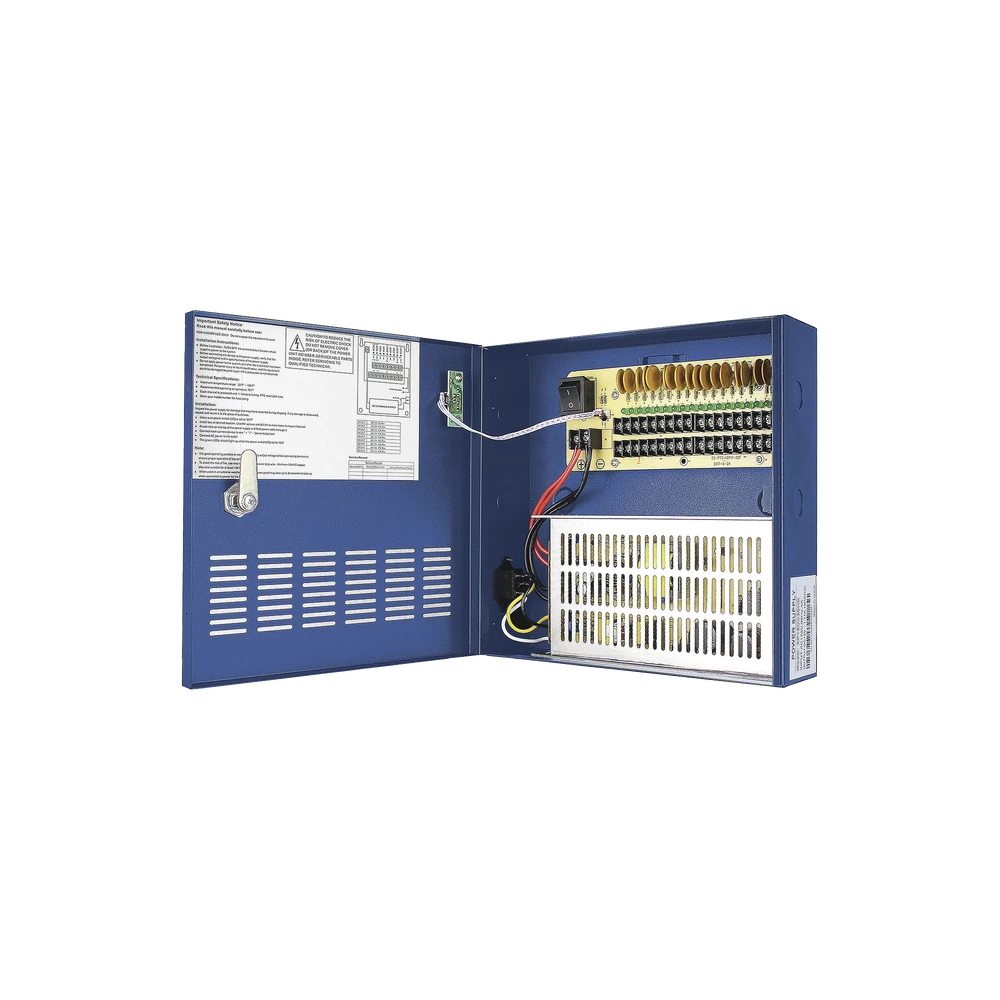 FUENTE DE PODER PROFESIONAL HEAVY DUTY DE 11 - 15 VCD @ 30 AMPER, PARA 18 CÁMARAS, CON VOLTAJE DE ENTRADA DE: 110-220 VCA-Energía-EPCOM POWERLINE-Bsai Seguridad & Controles