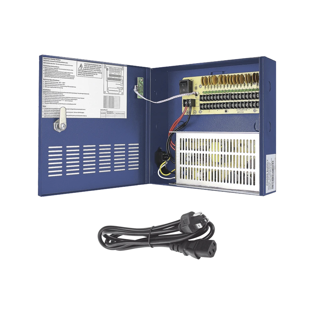 FUENTE DE PODER PROFESIONAL HEAVY DUTY DE 11 - 15 VCD @ 30 AMPER, PARA 18 CÁMARAS, CON VOLTAJE DE ENTRADA DE: 110-220 VCA-Energía-EPCOM POWERLINE-Bsai Seguridad & Controles