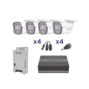KIT COLORVU TURBOHD 1080P LITE / DVR 4 CANALES CON ALMACENAMIENTO 300GB(ESSD) / 4 CÁMARAS BALA COLORVU CON MICRÓFONO/ TRANSCEPTORES / CONECTORES / FUENTE DE PODER PROFESIONAL-Kits- Sistemas Completos-HIKVISION-Bsai Seguridad & Controles