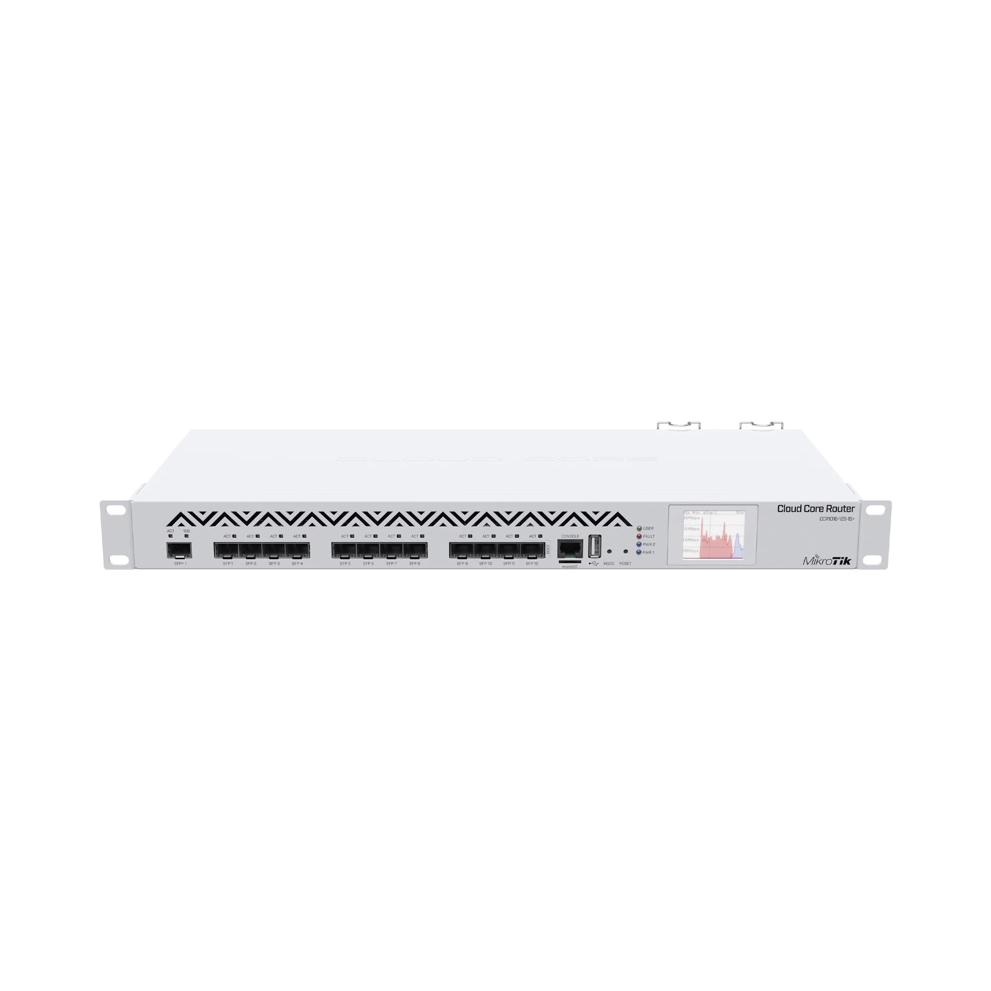 (CCR1016-12S-1S+) CLOUD CORE ROUTER 12 PUERTOS SFP, 1 SFP+ 10G, C/FUENTE REDUNDANTE-Networking-MIKROTIK-Bsai Seguridad & Controles