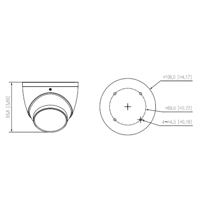 DAHUA HAC-HDW2249T-A-LED - CÁMARA DOMO FULL COLOR 2 MEGAPIXELES/ SERIE PRO/ LENTE DE 3.6 MM/ MICROFONO INTEGRADO/ FULLCOLOR-STARLIGHT/ IR 40 MTS/ WDR REAL/ IP67/ #FULLCOLOR #SERIEPRO-Domo-DAHUA-DHT0300040-Bsai Seguridad & Controles