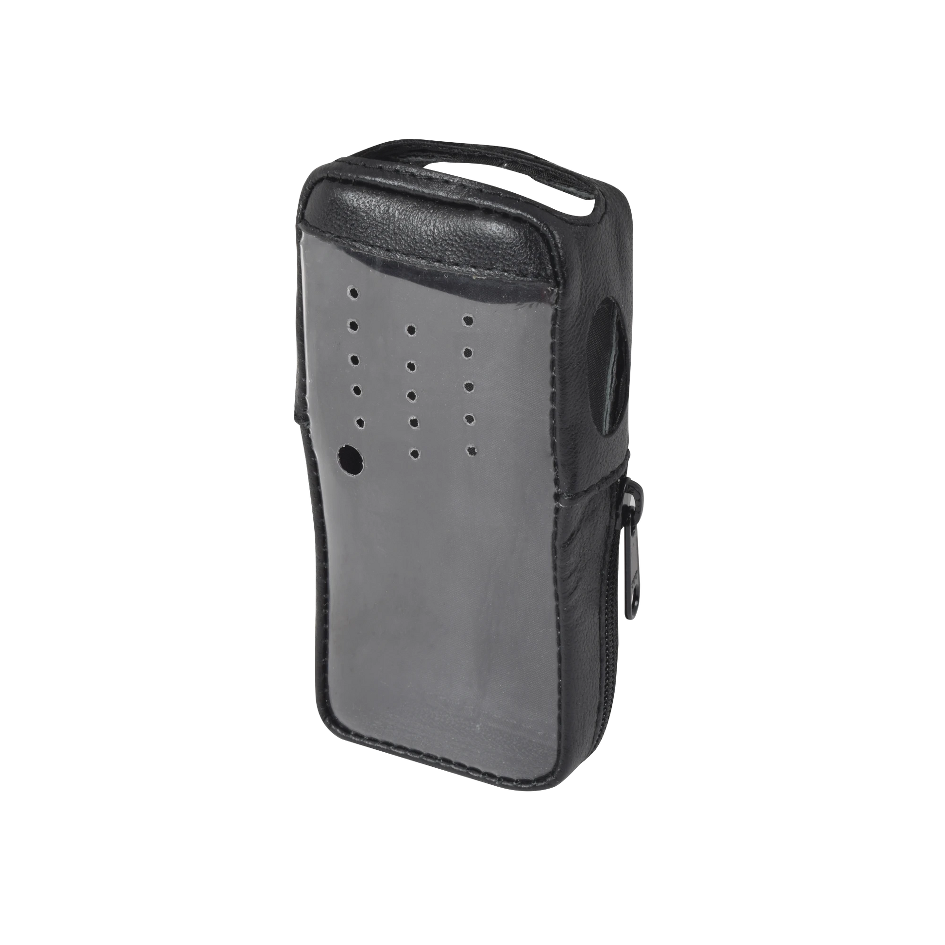 FUNDA DE PIEL REFORZADA, VERSIÓN 2 DE FÁCIL ACCESO Y CUBIERTA FRONTAL DE PLÁSTICO TRANSPARENTE PARA LOS RADIOS TK-2000KV2, TK-3000KV2-Accesorios para KENWOOD-SYSCOM-Bsai Seguridad & Controles