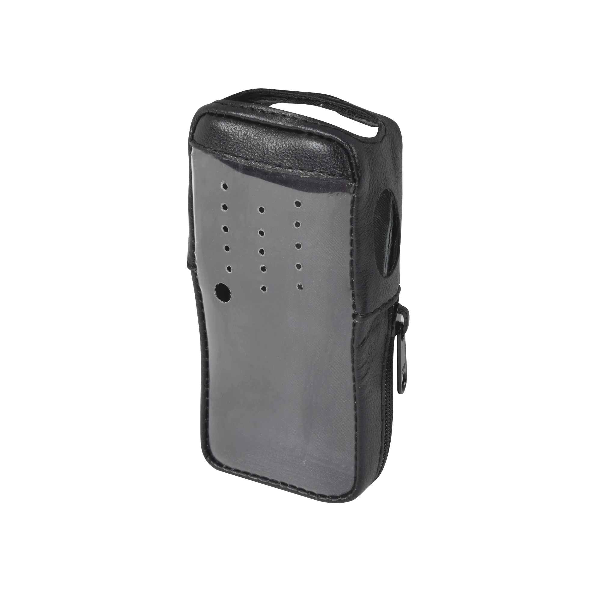FUNDA DE PIEL REFORZADA, VERSIÓN 2 DE FÁCIL ACCESO Y CUBIERTA FRONTAL DE PLÁSTICO TRANSPARENTE PARA LOS RADIOS TK-2000KV2, TK-3000KV2-Accesorios para KENWOOD-SYSCOM-Bsai Seguridad & Controles