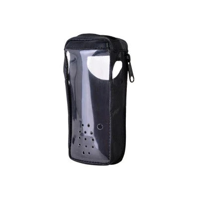 FUNDA REFORZADA EN PIEL PARA CINTO, CON CIERRE Y AMPLIO VISOR FRONTAL TRANSPARENTE PARA AÉREOS IC-A24 E IC-A6.-Accesorios para ICOM-SYSCOM-Bsai Seguridad & Controles