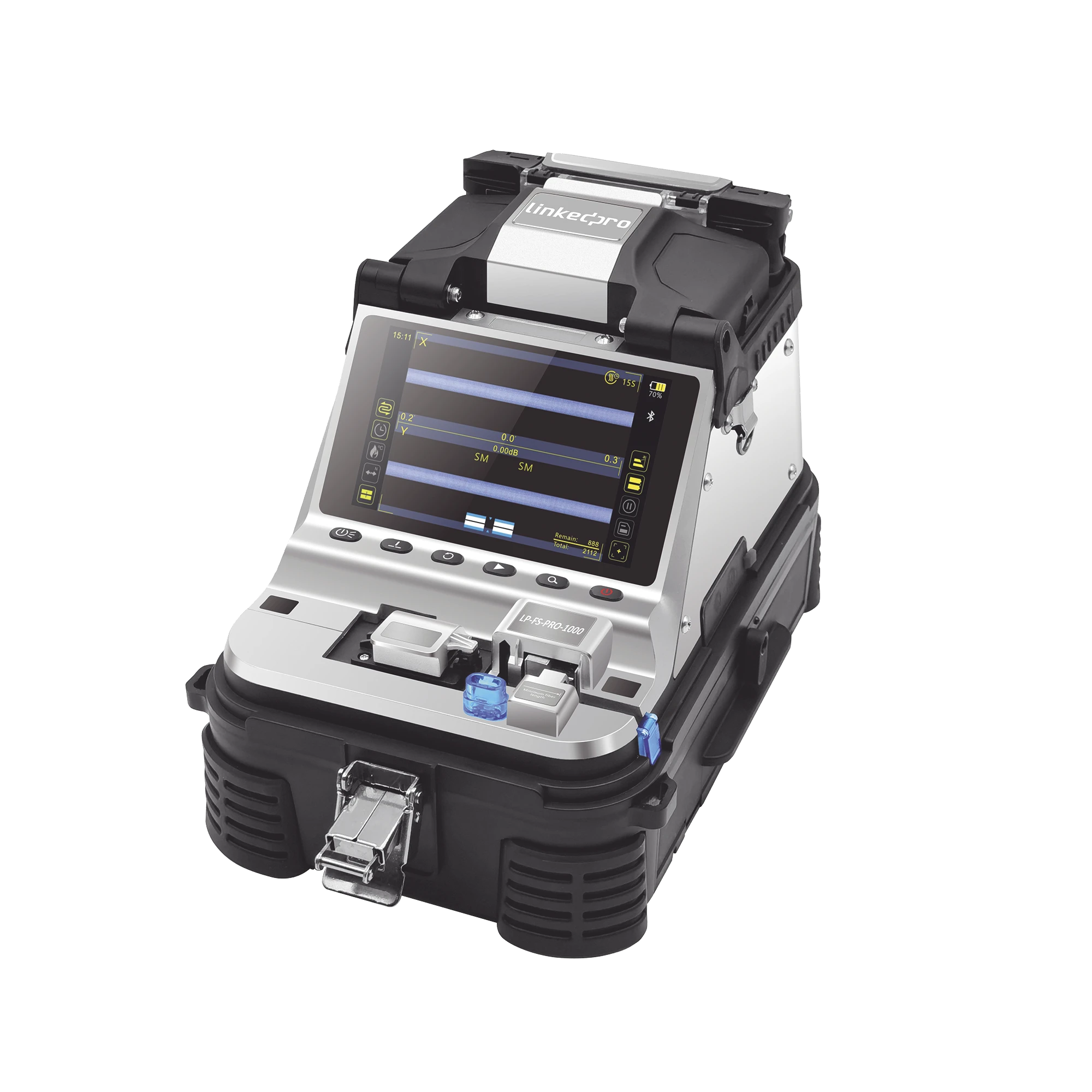 FUSIONADORA DE FIBRA ÓPTICA MULTIMODO Y MONOMODO / 6 MOTORES / ALINEACIÓN POR NÚCLEO / OPM + VFL / CLEAVER ELÉCTRICO DE GRAN PRECISIÓN-Fibra Óptica-LINKEDPRO BY EPCOM-Bsai Seguridad & Controles