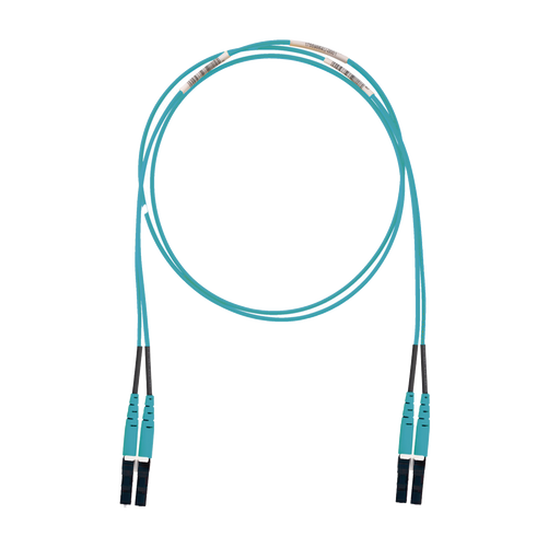 JUMPER DE FIBRA OPTICA MULTIMODO 50/125 OM3, LC-LC DUPLEX, LSZH (CERO HALÓGENOS), COLOR AQUA, 1 METRO-Fibra Óptica-PANDUIT-FX2ELLNLNSNM001-Bsai Seguridad & Controles