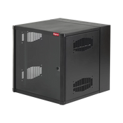 GABINETE ACCESSPLUS DE MONTAJE EN PARED DE 19IN, RIELES NUMERADOS Y ROSCADOS #10-32, PUERTA CON VENTANA DE SEGURIDAD, 600 MM DE ANCHO, 637 MM DE PROFUNDIDAD, 26 UR, COLOR NEGRO-Racks y Gabinetes-HOFFMAN-Bsai Seguridad & Controles