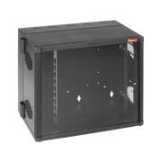 GABINETE ACCESSPLUS DE MONTAJE EN PARED DE 19IN, RIELES NUMERADOS Y ROSCADOS #10-32, PUERTA CON VENTANA DE SEGURIDAD, 700 MM DE ANCHO, 637 MM DE PROFUNDIDAD, 26 UR, COLOR NEGRO-Racks y Gabinetes-HOFFMAN-Bsai Seguridad & Controles