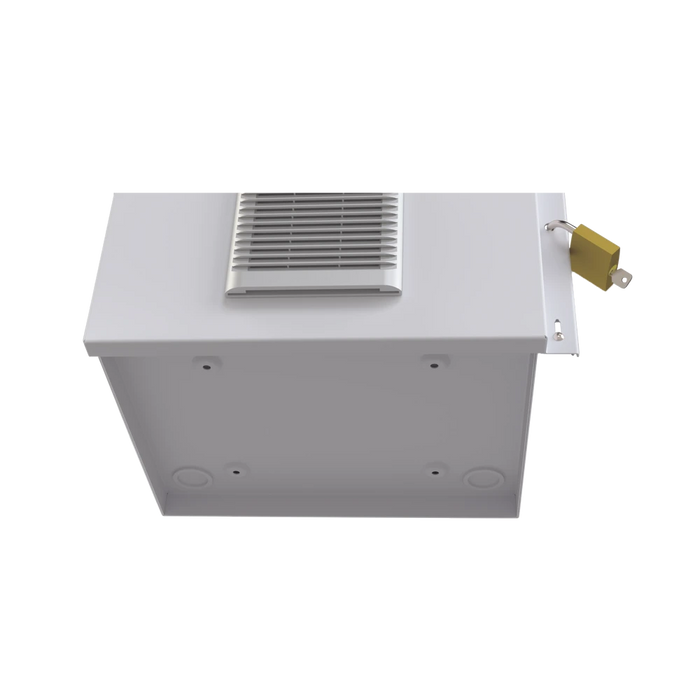 GABINETE ACERO GALV. PARA 2 BATERÍAS PL110D12 (400 X 730 X 300MM). PUERTA VENTILADA. ACC. PARA PISO O POSTE NO INCLUIDOS.-Gabinetes y Carcasas-EPCOM INDUSTRIAL-Bsai Seguridad & Controles