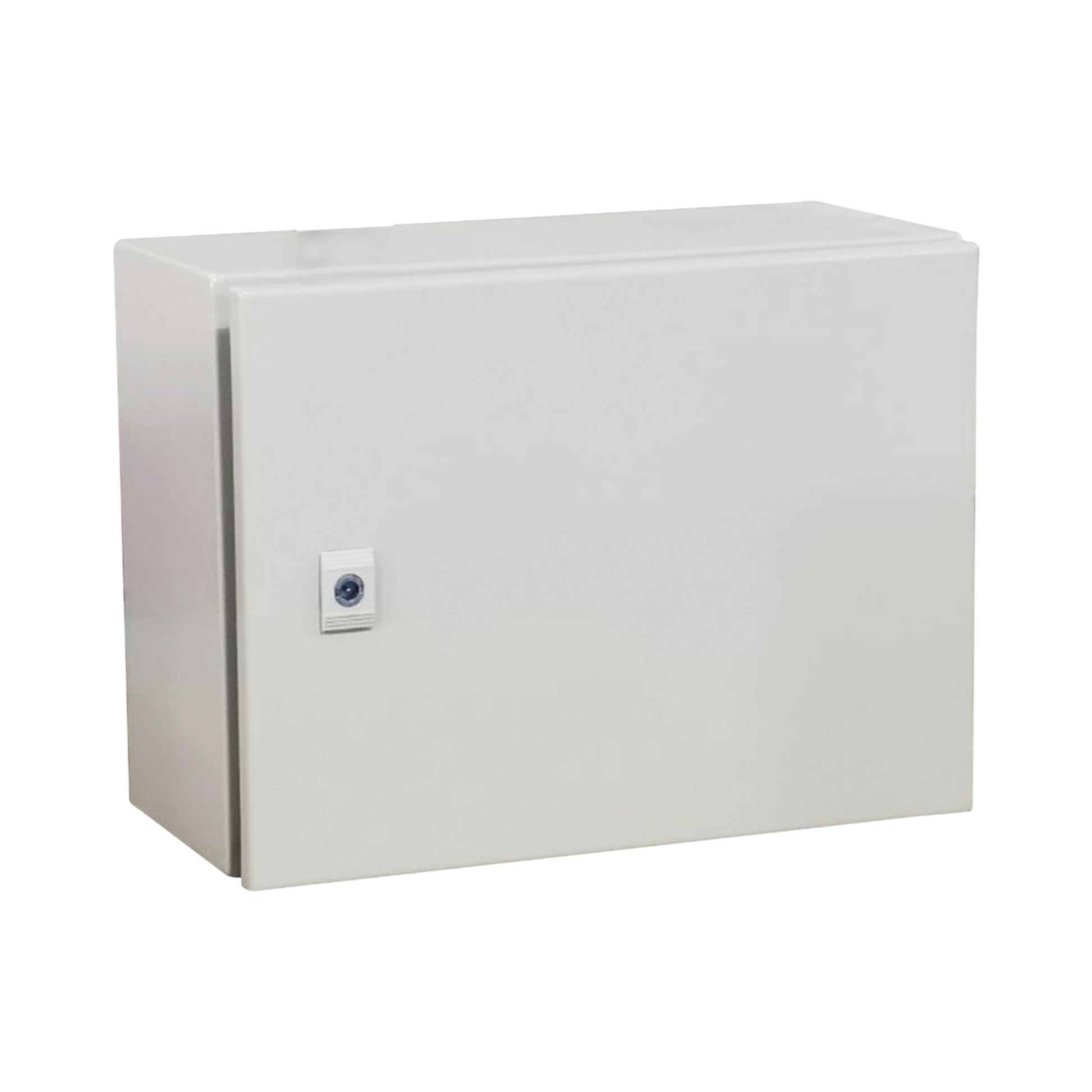 GABINETE DE ACERO IP66 USO EN INTEMPERIE (400 X 300 X 300 MM) CON PLACA TRASERA INTERIOR METÁLICA Y COMPUERTA INFERIOR ATORNILLABLE (INCLUYE CHAPA Y LLAVE T). IDEAL PARA CENTROS DE CARGA Y TABLEROS DE CONTROL.-Racks y Gabinetes-PRECISION-Bsai Seguridad & Controles