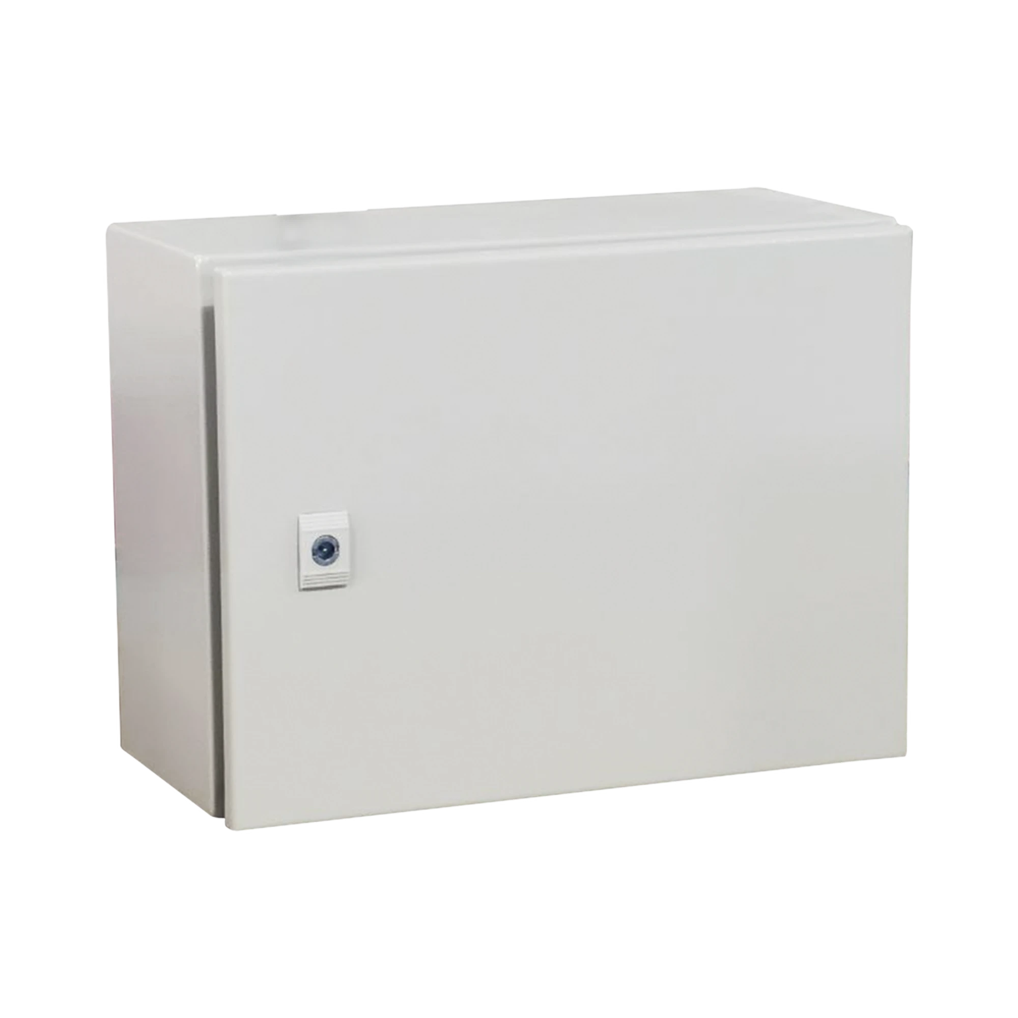 GABINETE DE ACERO IP66 USO EN INTEMPERIE (400 X 300 X 300 MM) CON PLACA TRASERA INTERIOR METÁLICA Y COMPUERTA INFERIOR ATORNILLABLE (INCLUYE CHAPA Y LLAVE T). IDEAL PARA CENTROS DE CARGA Y TABLEROS DE CONTROL.-Racks y Gabinetes-PRECISION-Bsai Seguridad & Controles