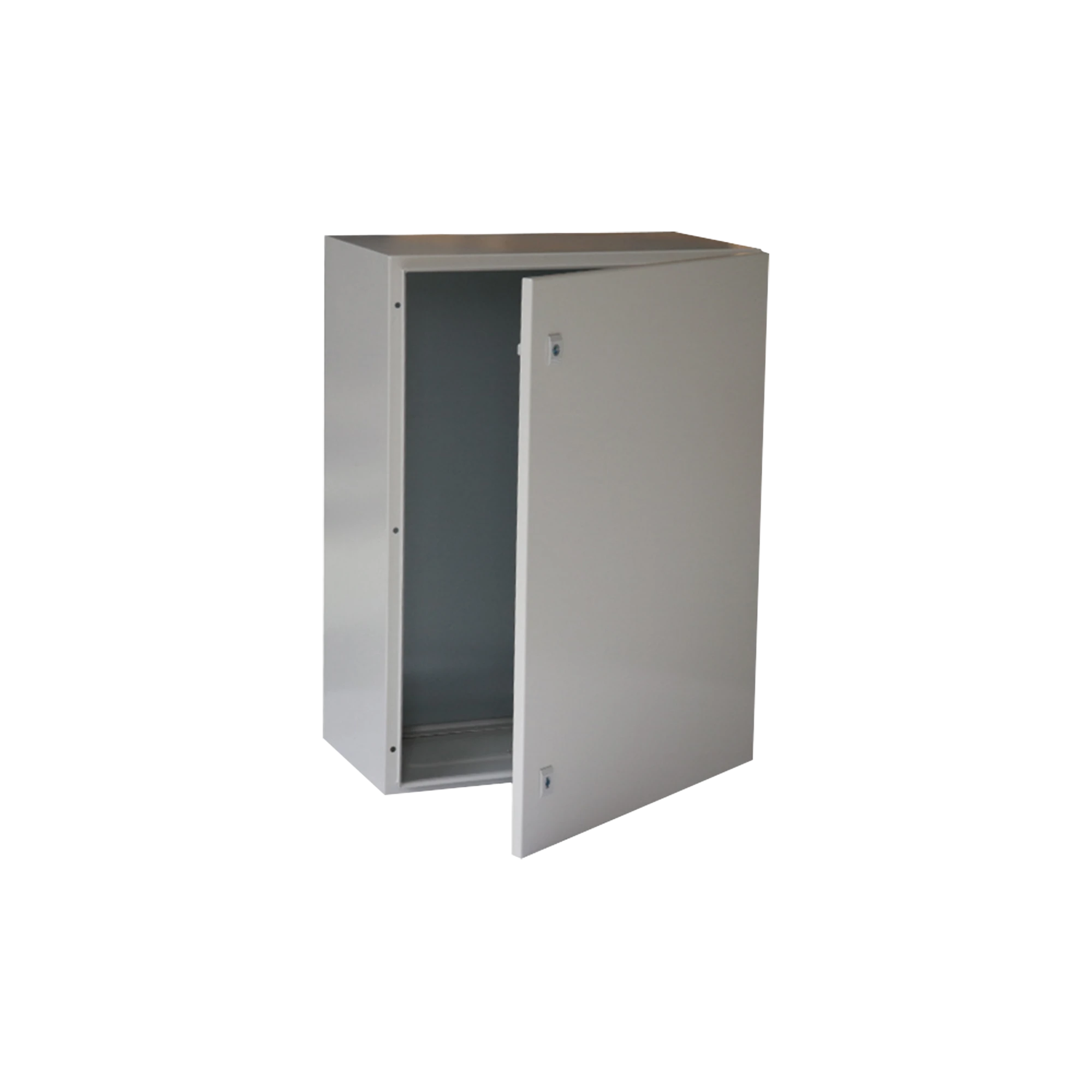 GABINETE DE ACERO IP66 USO EN INTEMPERIE (400 X 600 X 250 MM) CON PLACA TRASERA INTERIOR METÁLICA Y COMPUERTA INFERIOR ATORNILLABLE (INCLUYE CHAPA Y LLAVE).-Racks y Gabinetes-PRECISION-Bsai Seguridad & Controles