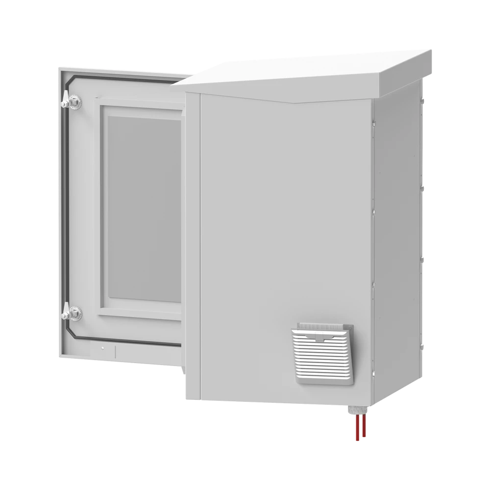 GABINETE DE EXTERIOR CON RACK DE 19 DE 24U CON VENTILADORES Y TERMOSTATO (MONTAJE A POSTE O TORRE SE VENDE POR SEPARADO).-Racks y Gabinetes-LINKEDPRO BY EPCOM-Bsai Seguridad & Controles