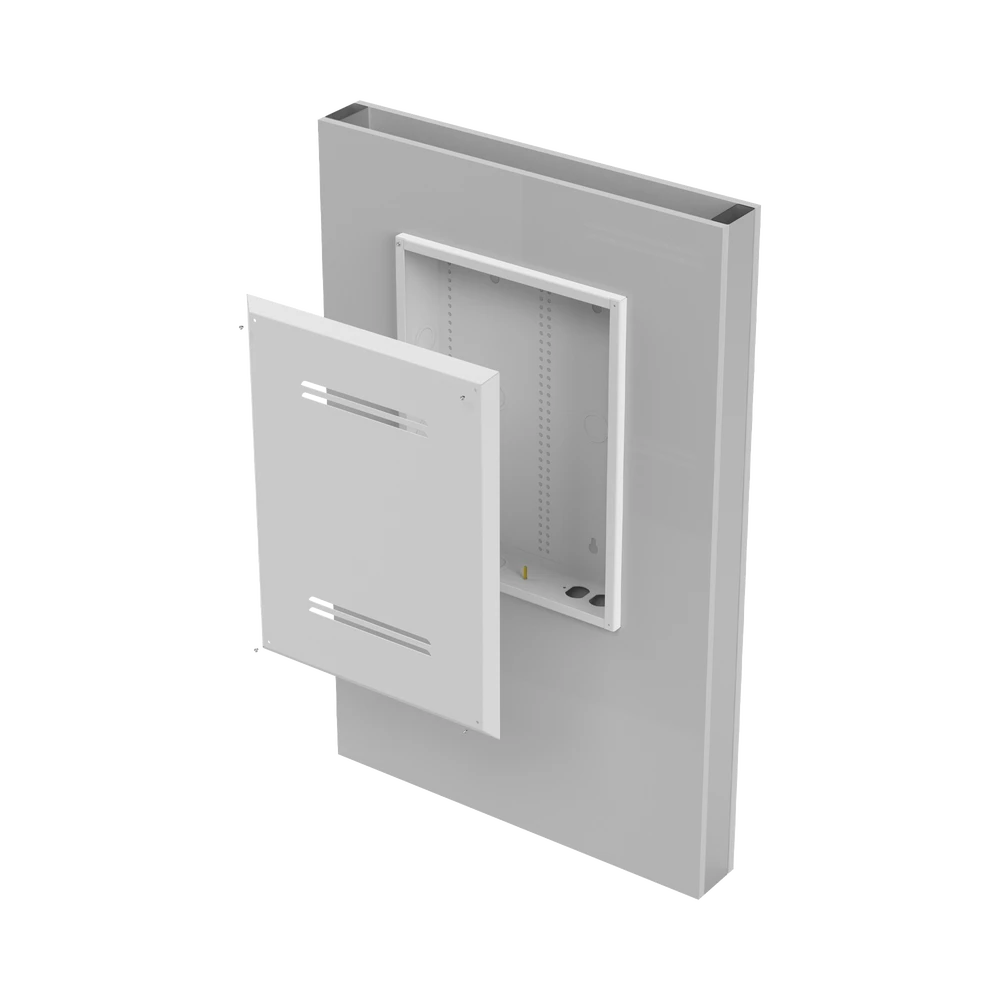 GABINETE DE MEDIOS DE 19 PULGADAS DE ALTO, PARA EMPOTRAR EN PARED (360 X 478 X 95 MM).-Racks y Gabinetes-EPCOM INDUSTRIAL-Bsai Seguridad & Controles