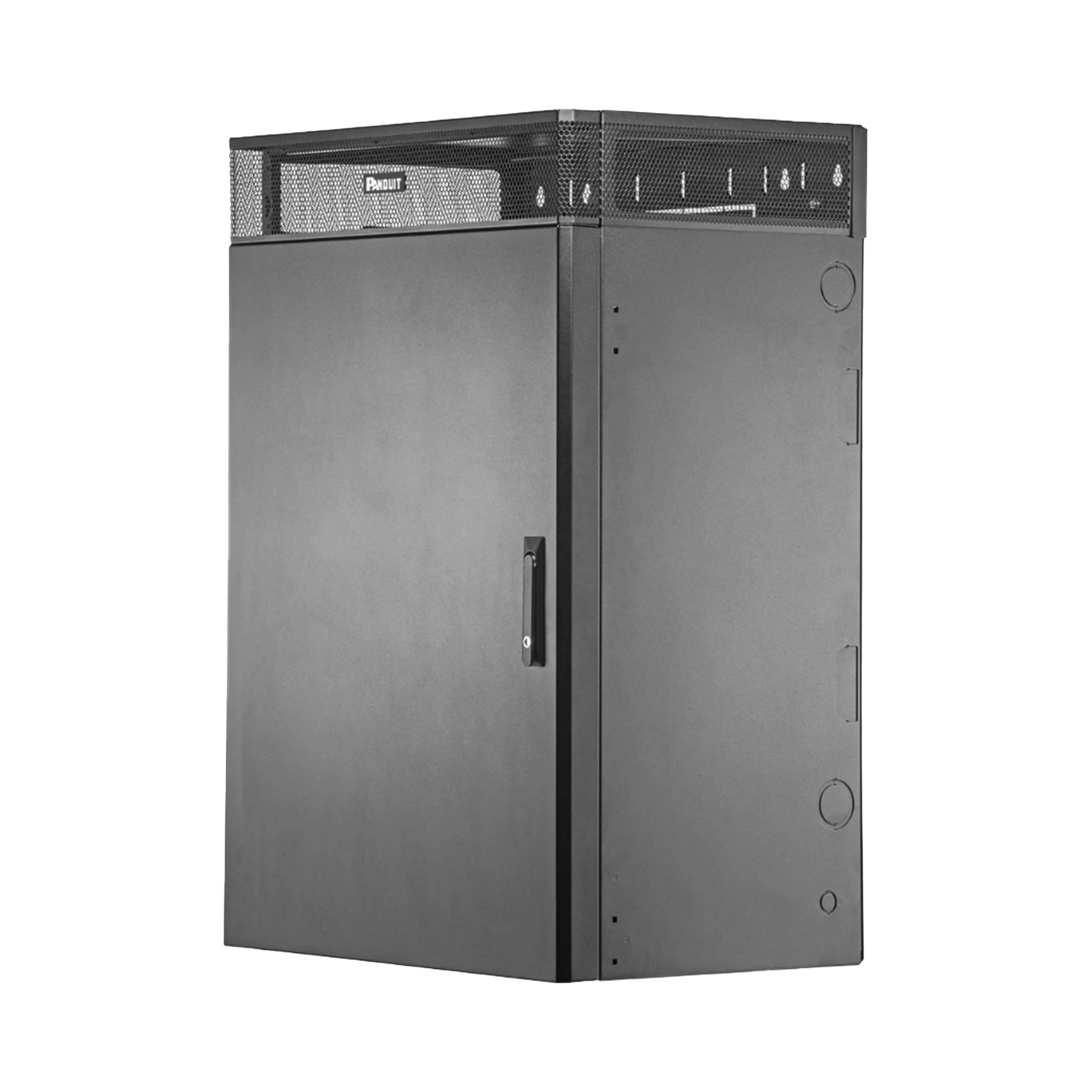 GABINETE DE MONTAJE EN PARED TRUEEDGE™, CON 9 UR PARA EQUIPO ACTIVO Y 9 UR PARA PANELES DE PARCHEO, FABRICADO EN ACERO, COLOR NEGRO-Racks y Gabinetes-PANDUIT-Bsai Seguridad & Controles