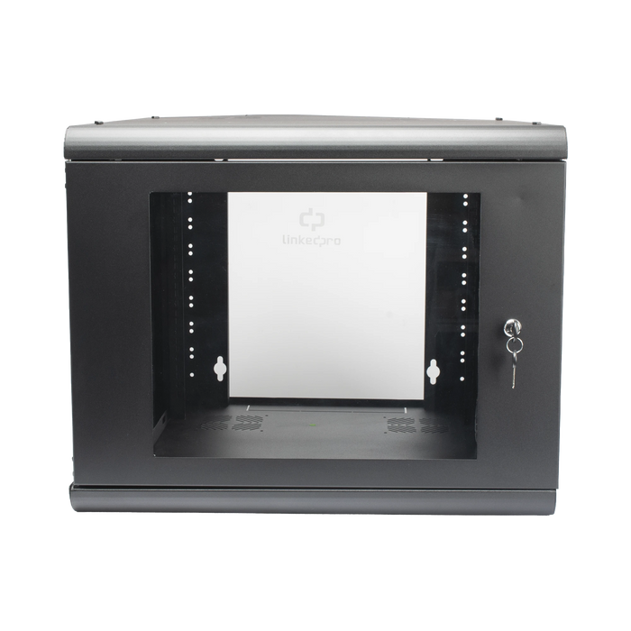 GABINETE DE PARED 9U DE 635 MM DE PROFUNDIDAD, RACK DE 19'' EN ACERO REFORZADO: COMPACTO Y RESISTENTE PARA SOLUCIONES PROFESIONALES-Racks y Gabinetes-LINKEDPRO-SR-1909-GN2G-Bsai Seguridad & Controles