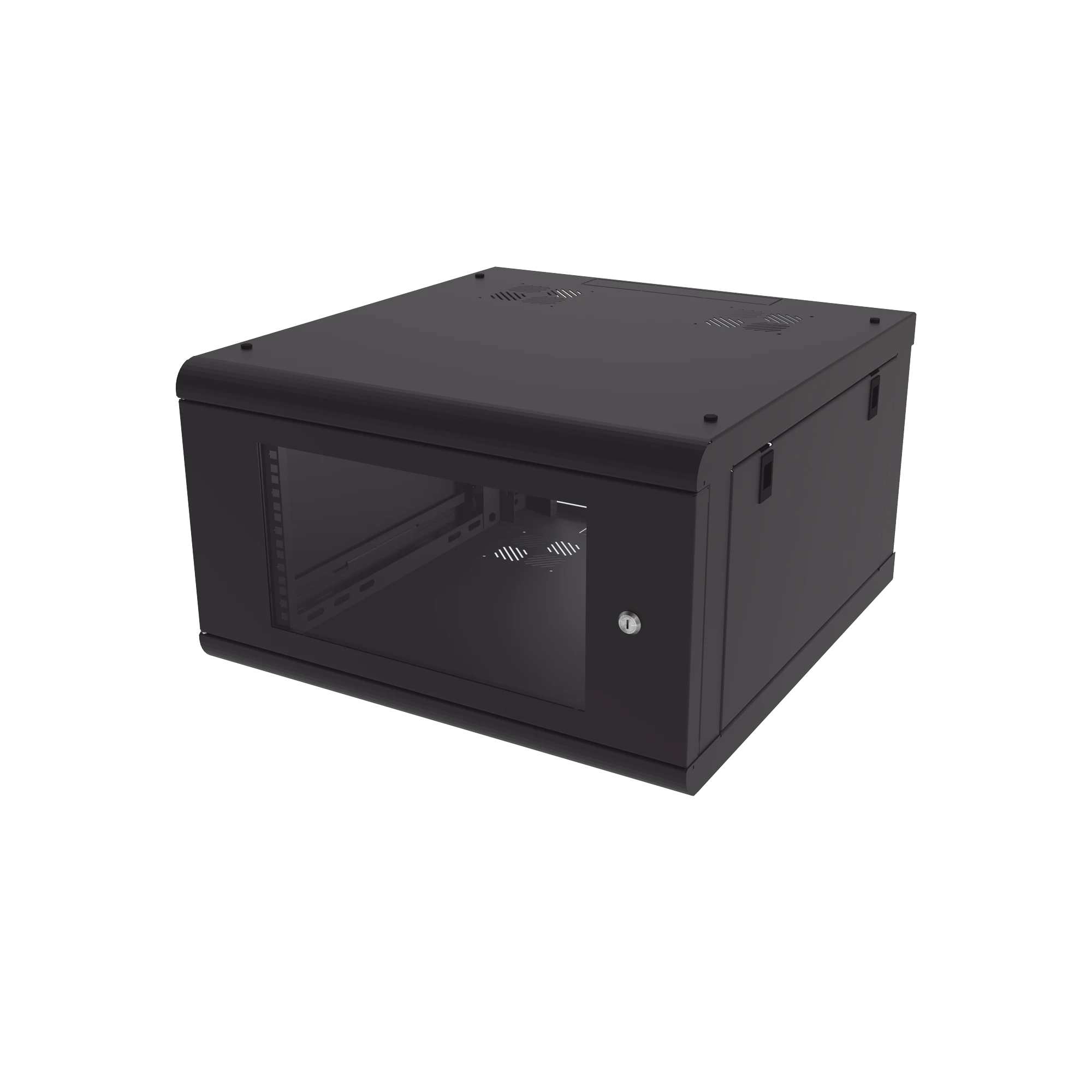 GABINETE DE PARED CON PUERTA DE CRISTAL TEMPLADO, 635 MM DE PROFUNDIDAD, 6U RACK DE 19'', ACERO REFORZADO-Racks y Gabinetes-LINKEDPRO-Bsai Seguridad & Controles