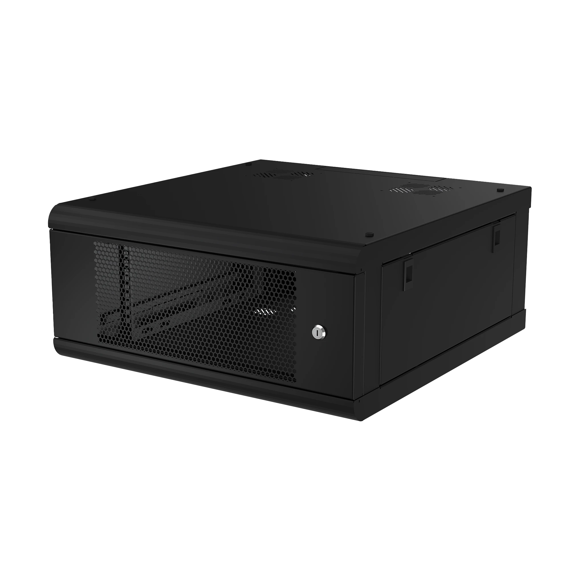 GABINETE DE PARED CON PUERTA PERFORADA, 635MM DE PROFUNDIDAD, 4U RACK DE 19'', ACERO REFORZADO-Racks y Gabinetes-LINKEDPRO-SR-1904-GN2P-Bsai Seguridad & Controles