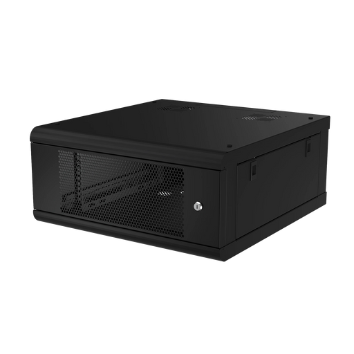 GABINETE DE PARED CON PUERTA PERFORADA, 635MM DE PROFUNDIDAD, 4U RACK DE 19'', ACERO REFORZADO-Racks y Gabinetes-LINKEDPRO-SR-1904-GN2P-Bsai Seguridad & Controles