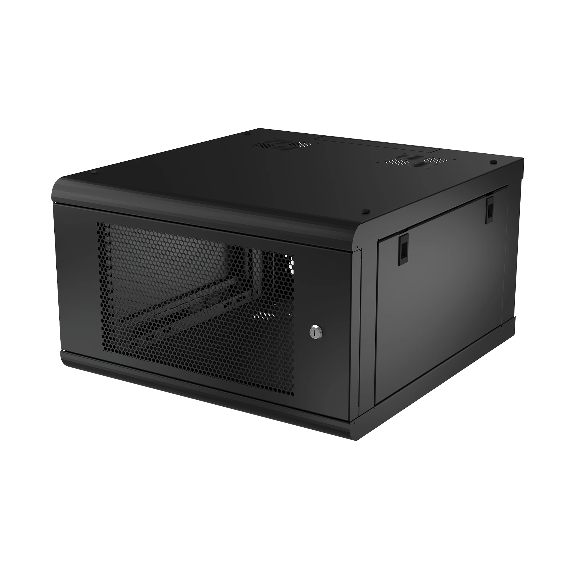 GABINETE DE PARED CON PUERTA PERFORADA, 635MM DE PROFUNDIDAD, 6U RACK DE 19'', ACERO REFORZADO-Racks y Gabinetes-LINKEDPRO-SR-1906-GN2P-Bsai Seguridad & Controles